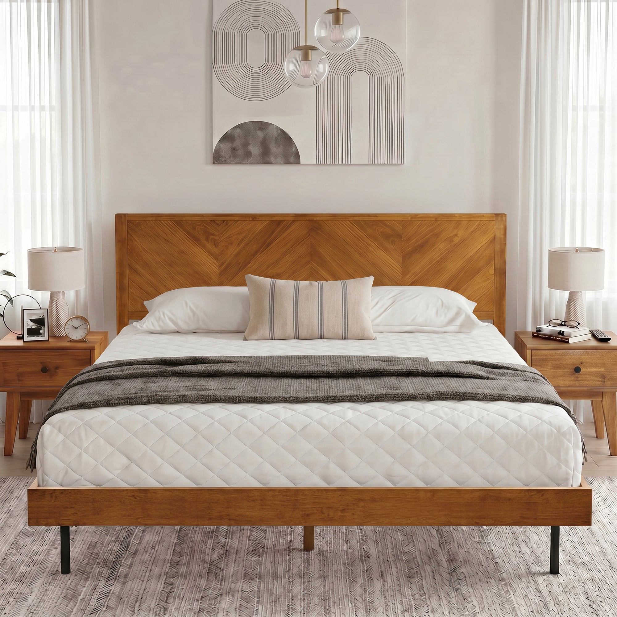 Alander Solid Wood Bed Frame