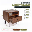 Savana Single Drawer Solid Wood Nightstand
