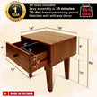 Sofia 1-Drawer Solid Wood Nightstand
