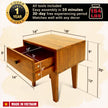 Sofia 1-Drawer Solid Wood Nightstand