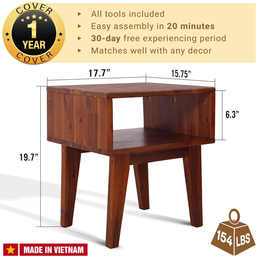 Aurora Solid Wood Bed Frame
