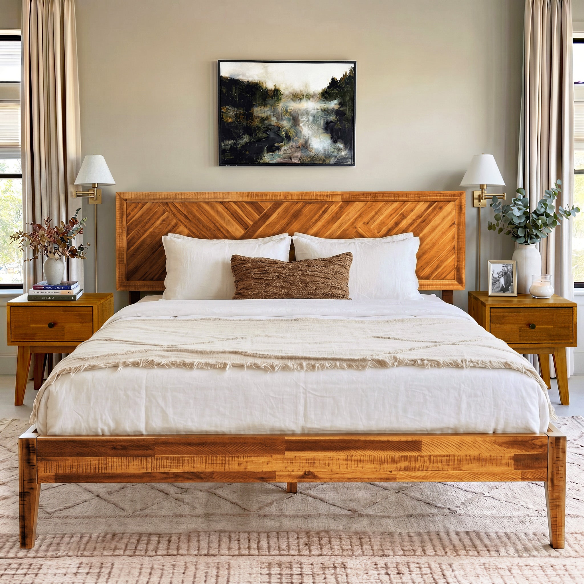 Sierra Deluxe Solid Wood Bed Frame