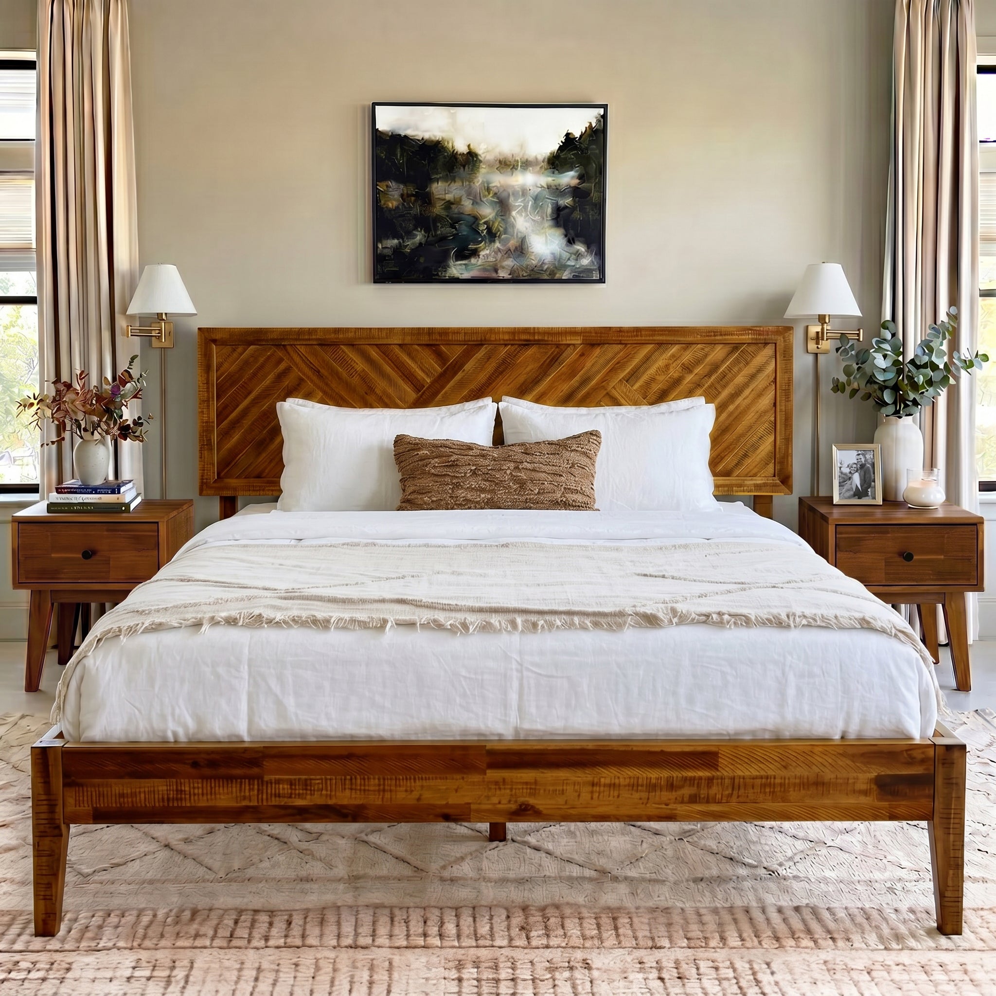 Sierra Deluxe Solid Wood Bed Frame