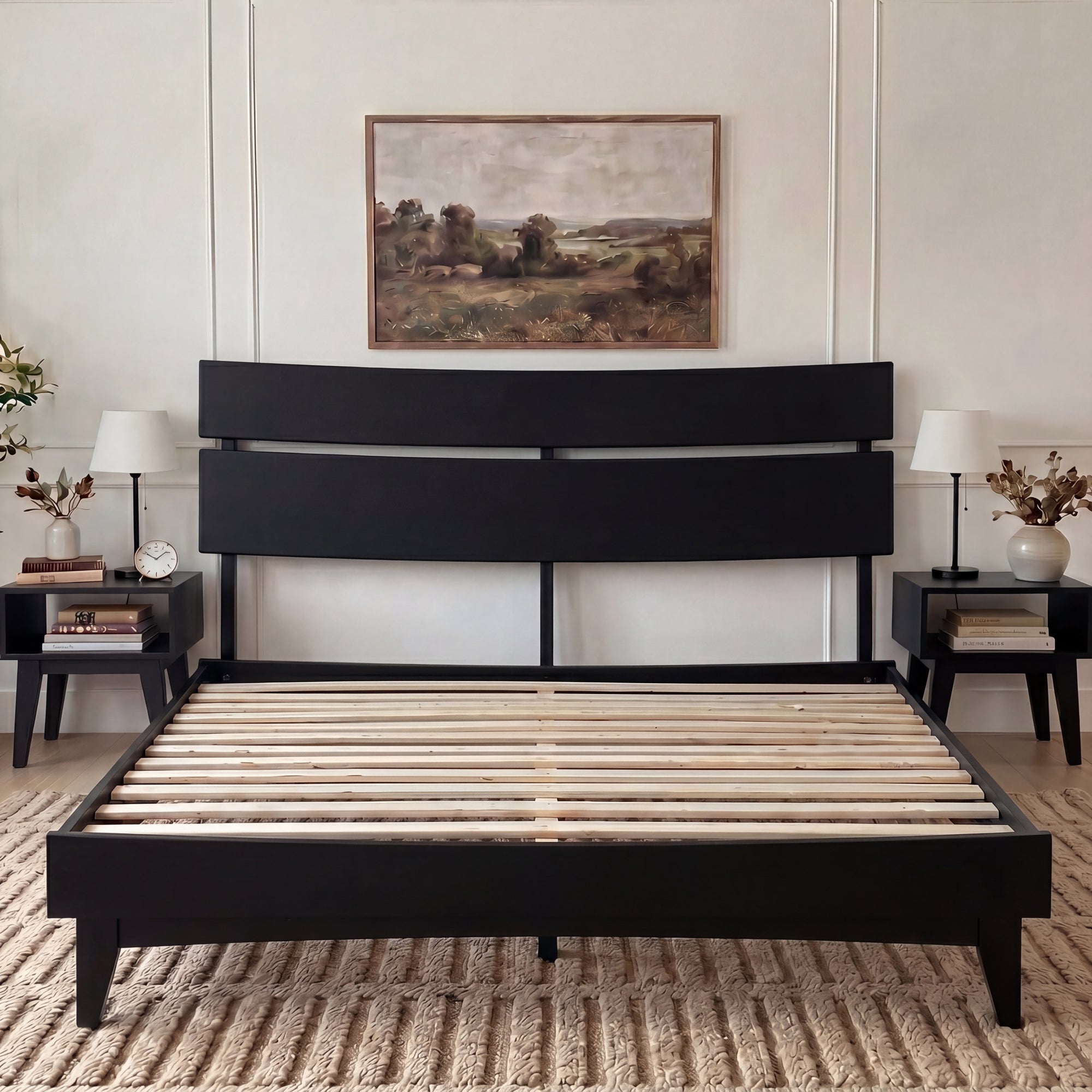 Aurora Solid Wood Bed Frame