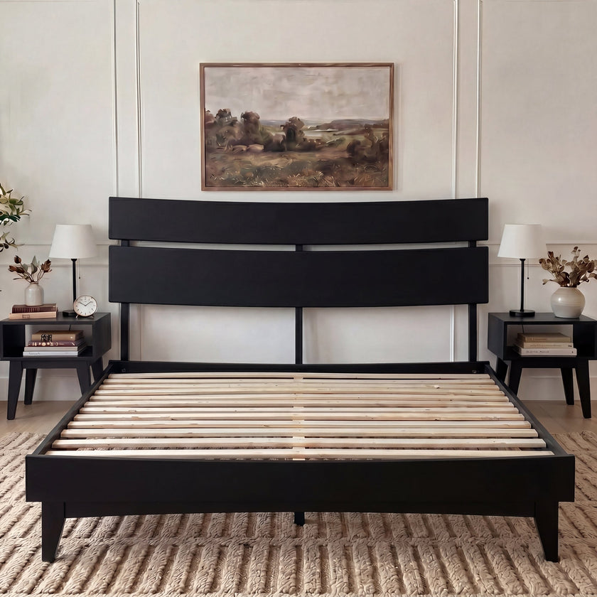 Aurora Solid Wood Bed Frame