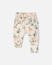 Organic Cotton Jersey Evolutive Pants Peach Deer Print