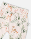 Organic Cotton Jersey Evolutive Pants Peach Deer Print