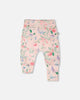 Organic Cotton Jersey Evolutive Pants Pink Printed Berries
