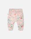 Organic Cotton Jersey Evolutive Pants Pink Printed Berries