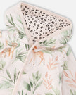 Muslin And Organic Cotton Jersey Reversible Hooded Jacket Peach Deer/Leopard Print