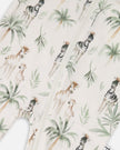 Organic Cotton Jersey One-Piece Pyjama Beige Zebra Print