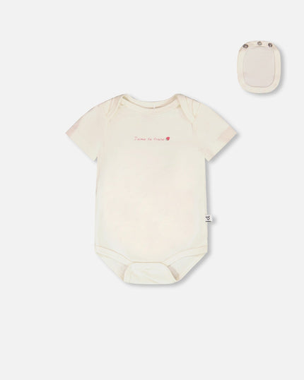 Evolutive Organic Cotton Jersey Onesie White