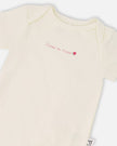 Evolutive Organic Cotton Jersey Onesie White