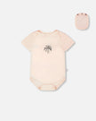 Evolutive Organic Cotton Jersey Onesie Peach