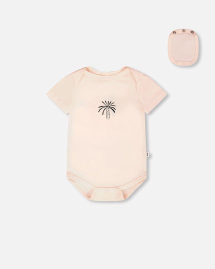 Evolutive Organic Cotton Jersey Onesie Peach