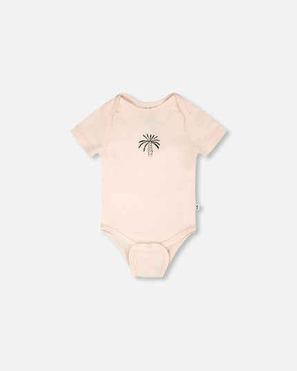 Evolutive Organic Cotton Jersey Onesie Peach