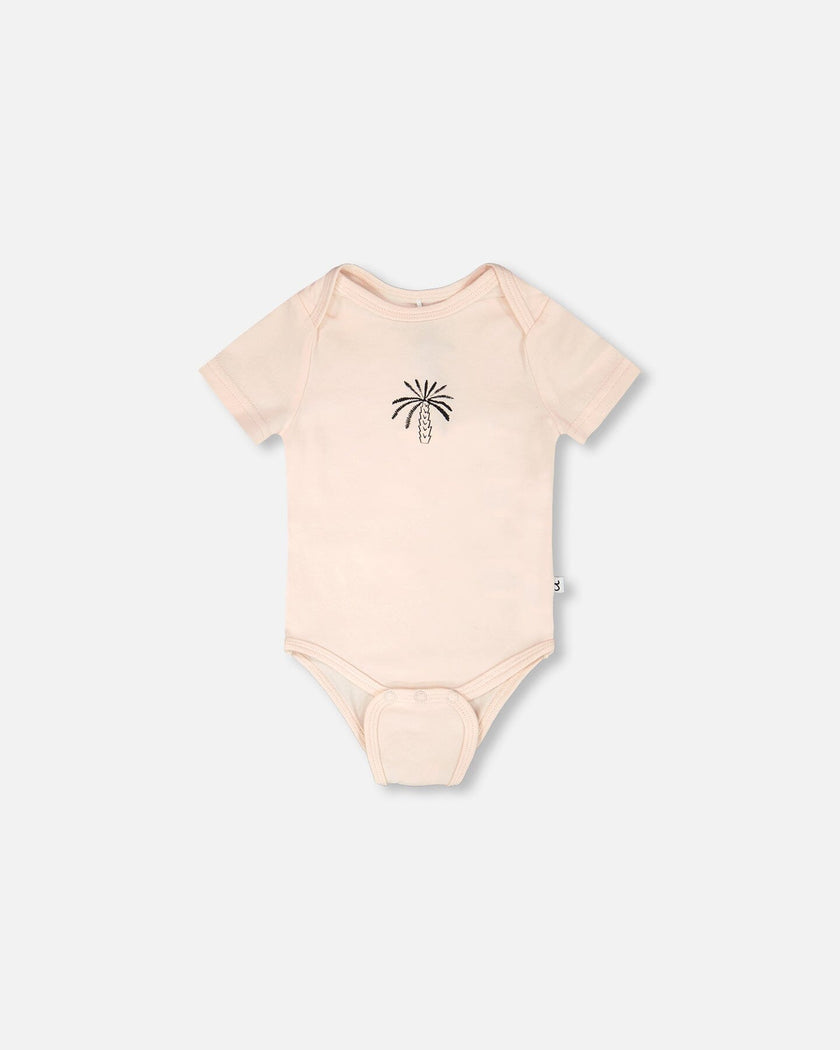 Evolutive Organic Cotton Jersey Onesie Peach