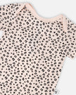 Evolutive Organic Cotton Jersey Onesie Peach Animal Print