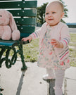 Cotton Muslin Tunic And Rib Jersey Leggings Set Pink Printed Berries And Lilac