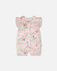 Cotton Muslin Romper Pink Printed Berries