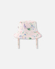 Cotton Muslin Hat Pink Printed Berries
