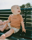 Cotton Rib Jersey T-Shirt And Organic Cotton Jersey Short Set Caramel And Beige Zebra Print