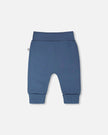 Organic Cotton Jersey Evolutive Pants Medium Blue