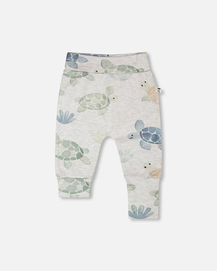 2 Pack Organic Cotton Jersey Evolutive Pants Medium Blue