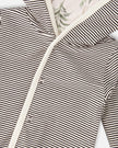Organic Cotton Jersey Reversible Hooded Jacket Beige Zebra Print