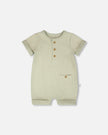 Cotton Rib Romper Sage Green