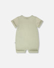 Cotton Rib Romper Sage Green