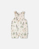 Organic Cotton Jersey Romper Beige Zebra Print