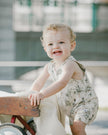 Organic Cotton Jersey Romper Beige Zebra Print