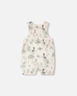 Organic Cotton Jersey Romper Beige Zebra Print