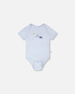 Evolutive Organic Cotton Jersey Onesie Sky Blue