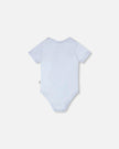 Evolutive Organic Cotton Jersey Onesie Sky Blue