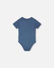 Evolutive Organic Cotton Jersey Onesie Medium Blue