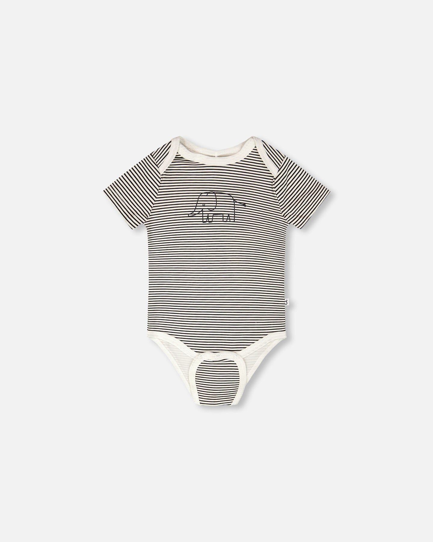 Evolutive Jersey Onesie Black And Off White Stripes