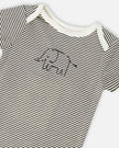 Evolutive Jersey Onesie Black And Off White Stripes