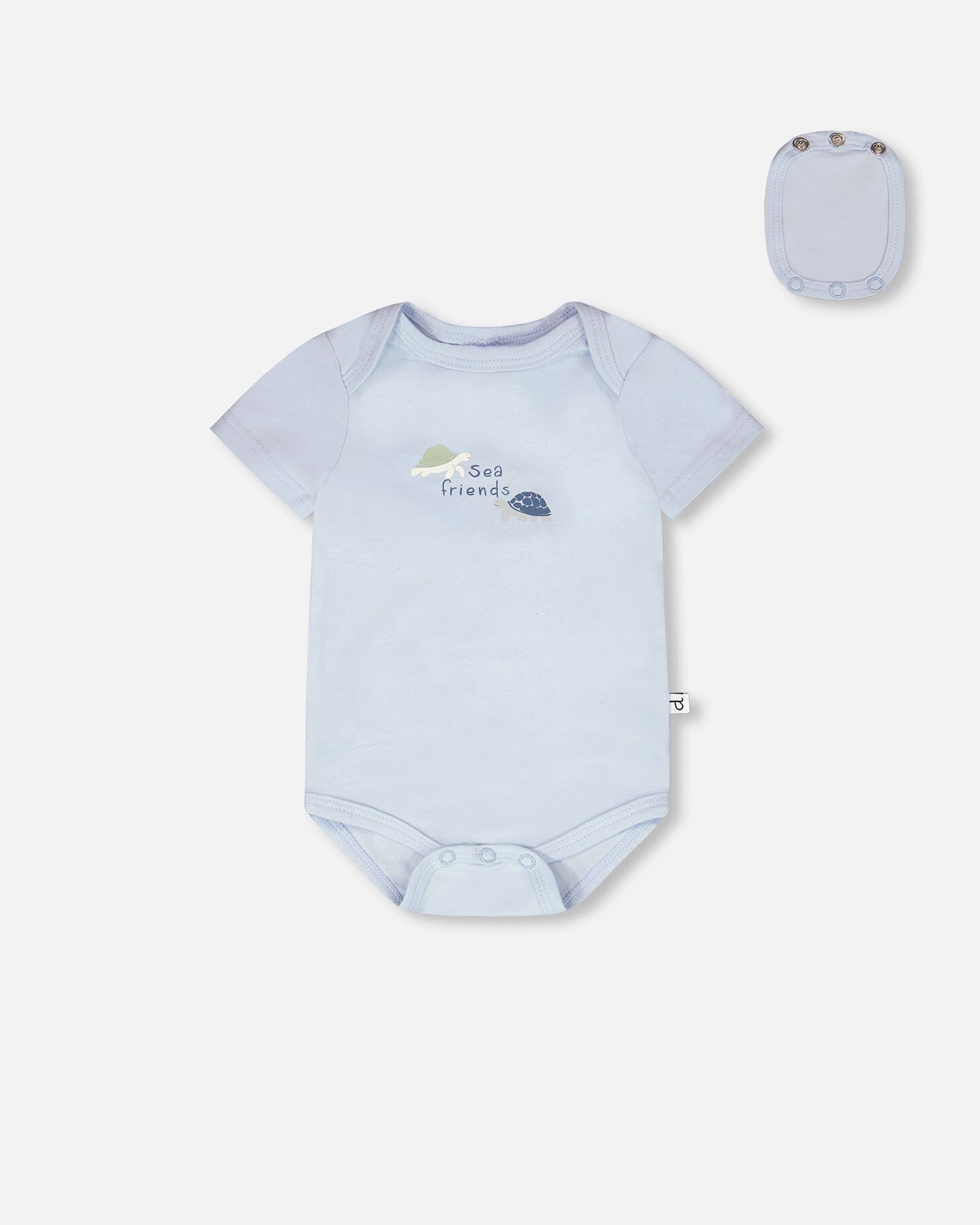 3 Pack Evolutive Organic Cotton Jersey Onesies Grey Mix Turtle Print