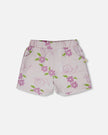French Terry Shorts Lilac Snails Print