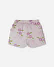 French Terry Shorts Lilac Snails Print