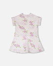 French Terry Dress Lilac Snails Print