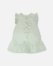 Plaid Poplin Dress Green