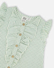 Plaid Poplin Dress Green