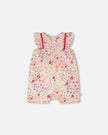 Romper Off White Printed Flowers