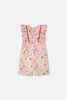 Muslin Jumpsuit Off White Printed Flowers