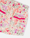 Muslin Skort Off White Printed Flowers
