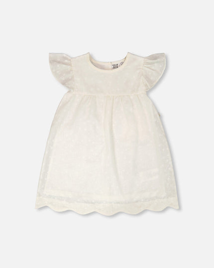 Printed Poplin Dress Off-White