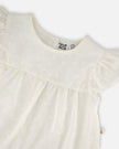 Printed Poplin Dress Off-White